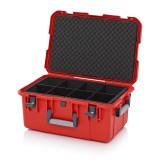 AUER Védőkoffer Pro, 3 Fogantyúval, Körkörös Párnázással, Rekesszel, Zárral Cp Sg 6427 B3 vérnarancs