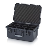 AUER Védőkoffer Pro, Párnázott Betéttel, Zárral Cp S 6427 B4 antracit szürke