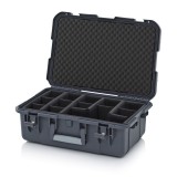 AUER Védőkoffer Pro T Párnázott Betéttel, Zárral Cp S 6422 SWG B5 antracit szürke