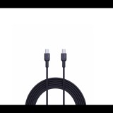 AUKEY CB-NCC2 USB-C apa - USB-C apa 2.0 Adat és töltőkábel - Fekete (1.8m) (CB-NCC2)