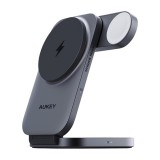 AUKEY LC-MC312 mobiltelefon töltő Okostelefon, Okosóra, Fejhallgató Szürke, Fekete USB Vezeték nélkül tölthető Gyorstöltés Beltéri, Szabadtéri
