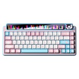 Aula AMG65 Blue LightFeather RGB Gaming Wireless Bluetooth Mechanical Keyboard Pink Stellar Meow US LEAMG65-B-LF