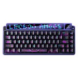 Aula AMG65 Purple LightFeather RGB Gaming Wireless Bluetooth Mechanical Keyboard Cyber Star Nights US LEAMG65-P-LF