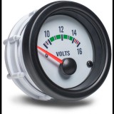 Auto Gauge - el. Feszültség, fehér (AGTVOW-12)