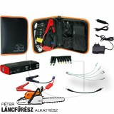 Autó indító készlet és akkumulátor töltő 12/16/19V , töltés 15V 1A, bikázás 300A