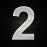 Autófejlesztés Öntapadó krómhatású műgyantás 2 szám 27 x 27 mm