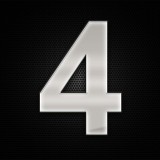 Autófejlesztés Öntapadó krómhatású műgyantás 4 szám 27 x 27 mm