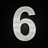 Autófejlesztés Öntapadó krómhatású műgyantás 6 szám 27 x 27 mm