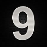 Autófejlesztés Öntapadó krómhatású műgyantás 9 szám 27 x 27 mm