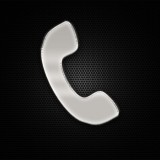 Autófejlesztés Öntapadó krómhatású műgyantás telefonkagyló írásjel 27 x 27 mm