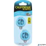 Autóillatosító, mini diffúzer, 2*3 ml, CALIFORNIA SCENTS 'Fresh Linen'
