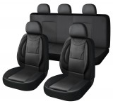 AUTOLIFE 11 részes műbőr univerzális üléshuzat szett - légzsákos - fekete