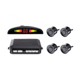 AUTOLIFE 12V-os tolatóradar készlet - 4 szenzoros, LED-es kijelzővel