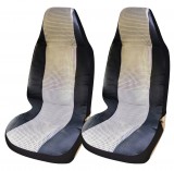 AUTOLIFE 2db-os személy és kisteherautó üléshuzat - fekete-fehér mintás