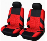 AUTOLIFE 2db-os univerzális első üléshuzat 1+1- légzsákos - piros-fekete - AD9521-2FR