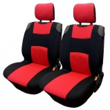 AUTOLIFE 2db-os univerzális szivacsos trikó üléshuzat - piros-fekete