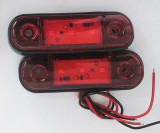 AUTOLIFE 3 LED-es szélességjelző piros - 12-24V - 1db