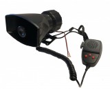 AUTOLIFE 3 szólamú kapcsolós mikrofonos sziréna 12V, 50W