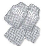 AUTOLIFE 4 részes autós gumiszőnyeg szett univerzális króm