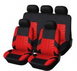 AUTOLIFE 9 részes osztható univerzális üléshuzat szett - légzsákos - piros-fekete - AD9521R