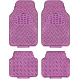 AUTOLIFE Alumínium hatású univerzális gumiszőnyeg - 4 db-os - rózsaszín