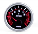 AUTOLIFE Feszültségmérő fekete számlappal - 84061