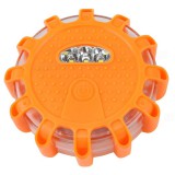 AUTOLIFE Mágneses vészvillogó narancssárga lámpa 12+3 LED W14322-3