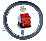 AUTOLIFE Teherautós valódi bőr kormányvédő - fekete - 45cm