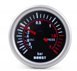 AUTOLIFE Turbónyomás mérőóra fekete számlappal - 84030 2BAR