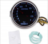 AUTOLIFE Turbónyomás mérőóra fekete számlappal - 84054 3BAR