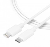 AUTOLIFE USB-C-Lightning töltő kábel - 100cm, fehér - 3A