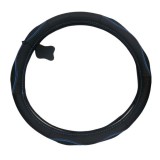 AUTOLIFE Valódi bőr kormányvédő - sport - fekete-kék - KV-5057A