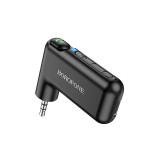 Autós Bluetooth kihangosító 3.5 mm-es Jack adapter Borofone BC35 Wideway Aux fekete