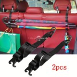 Autós hátsó ülésre szerelhető kampós tároló esernyőkhöz és táskákhoz