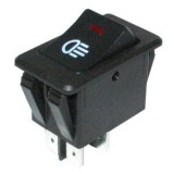 Autós ködlámpa kapcsoló, 2 áramkörös Piros LED-es