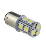 Autós Led BA15S index, tolató, helyzetjelző világítás, 13 Led, 95 Lumen, 2,5W, piros. Life Light Led 2 év garancia!