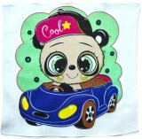 Autós Maci - Mentazöld Felhő mintás Gyermek Textil Zsebkendő / szalvéta