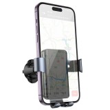 Autós mobiltelefon tartó, szellőzőnyílásra helyezhető, gravitációs, fekete, Hoco H70