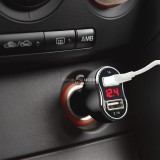 Autós szivargyújtó adapter (2 x USB, feszültségmérővel és árammérővel)