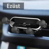 Autós telefontartó szellőzőrácsra - Gravitációs mechanizmus, nyújtott kialakítás, piros színben