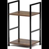 AUTRONIC Polc, régi fa dekor, MDF, fekete lakk, 2 db (GD-212 OLW)