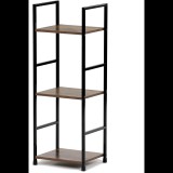 AUTRONIC Polc, régi fa dekor, MDF, fekete lakk, 3 db (GD-213 OLW)