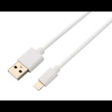 AVAX CB124W PURE USB A - Lightning kábel 2.1A fehér 2m (5999574480033) (5999574480033)