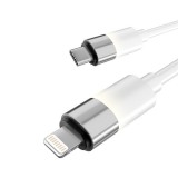 AVAX CB315 GLOWY 2m 27W USB-C - Lightning fehér gyorstöltő kábel (AVAX_CB315)