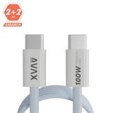 AVAX CB610LB MAGNETY 100W 1m USB-C adat- és töltőkábel (AVAX CB610LB)