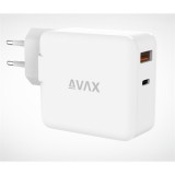 Avax ch632w fivey+ 45w gan usb a (qc)+type c (pd) fehér hálózati gyorstölt&#337;