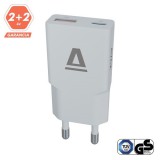AVAX CH641LB NANO SLIM 30W USB-C (PD3.0)+USB-A (QC3.0) világoskék hálózati töltő (AVAX CH641LB)