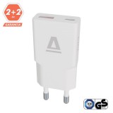 AVAX CH641W NANO SLIM 30W USB-C (PD3.0)+USB-A (QC3.0) fehér hálózati töltő (AVAX CH641W)