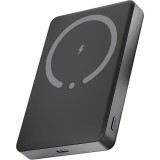 Avax PB600 FREELY+ mágneses slim vezeték nélküli powerbank, 10000 mAh, 15 W, 20 W USB-C, szürke