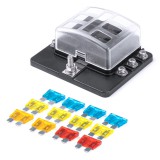 AVC Biztositék tartó led visszajelzéssel 6 foglalatos